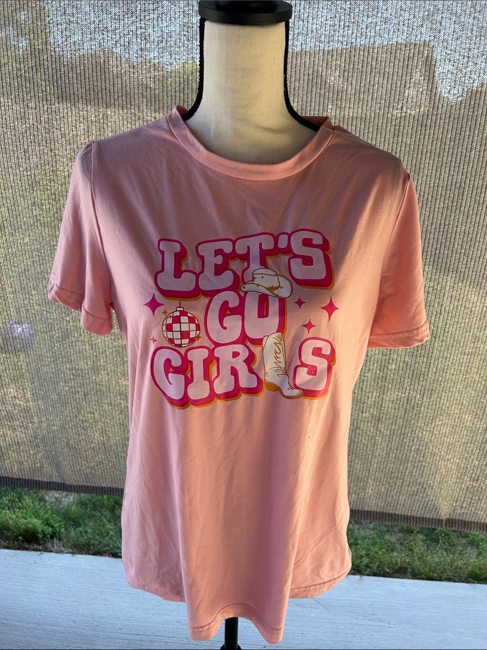 Let's Go Girls Pink Graphic Tee - Youth Short Sleeve Shirt